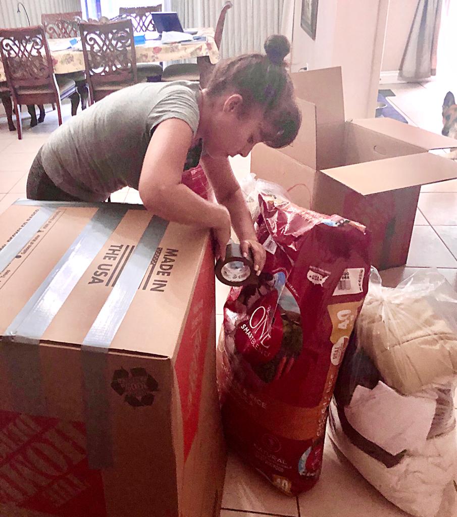 Goods for shelters in Venezuela, 2022.